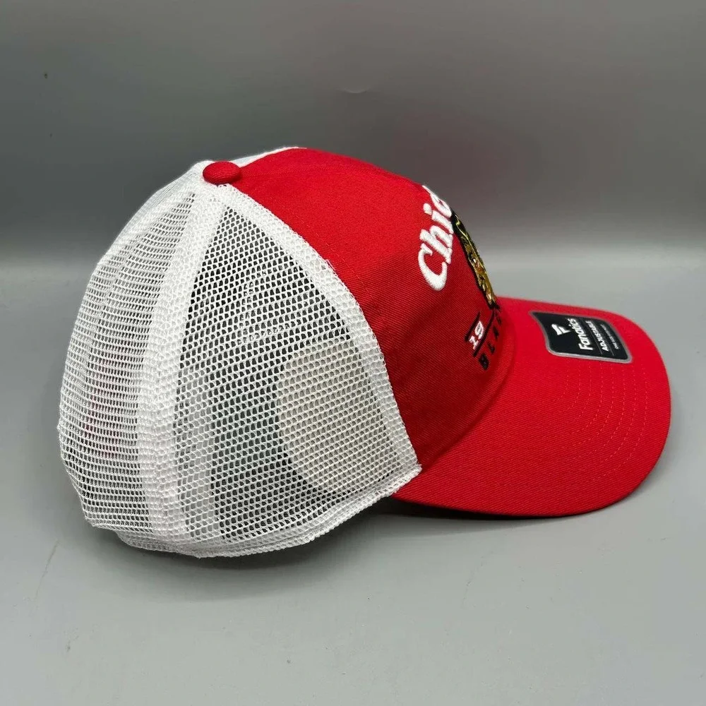Chicago Blackhawks Trucker Hat Men Red NHL Fanatics Snap Back Cap Cotton New